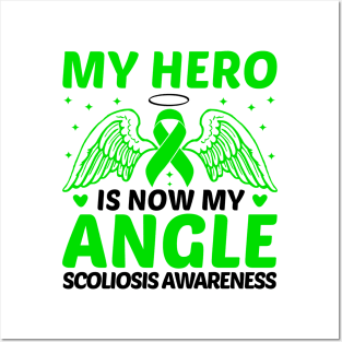 My Hero Is Now MY Angle Scoliosis Awareness Posters and Art